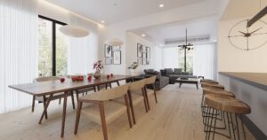 Open-Plan Dining with Living Area
